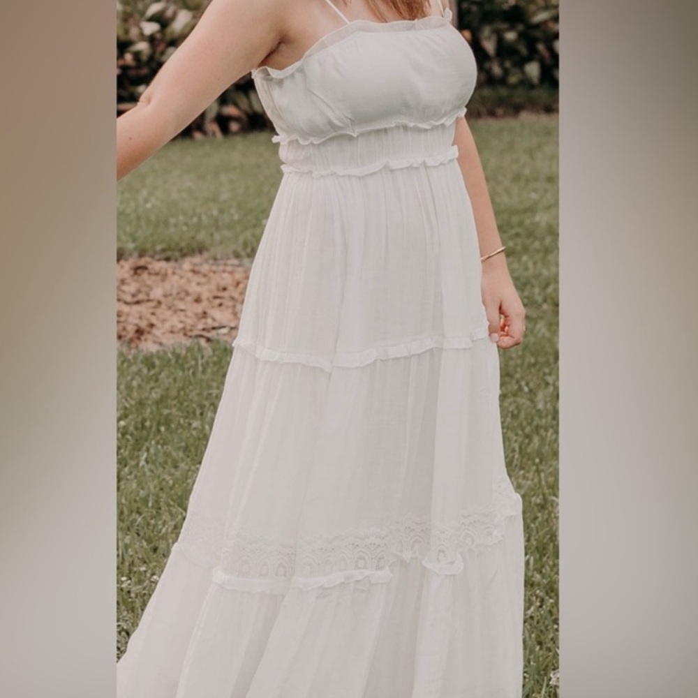 HYFVE Elegant White Maxi Dress